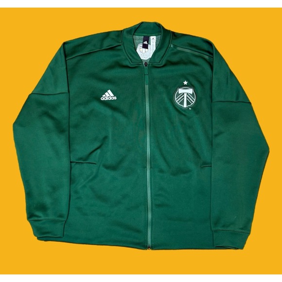 adidas Other - Men's MLS Portland Timbers Green Full Zip Athletic Embroidered Sweatshirt Sz XXL